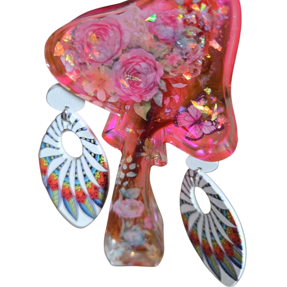 Multi Color Boho Style Earrings Hypoallergnic Post Back. A954 - Picture 4 of 4